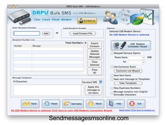 Send Text Messages USB Modem