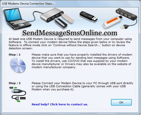 Screenshot of SMS Modem