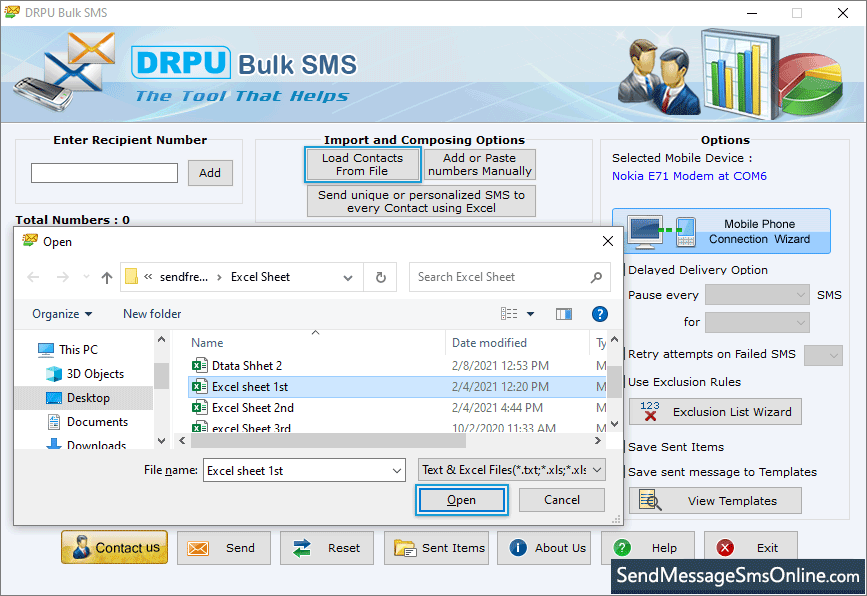 Bulk SMS Software - GSM Mobile Phones