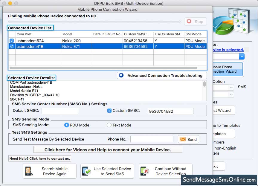 Mac Bulk SMS Software – Multi Device